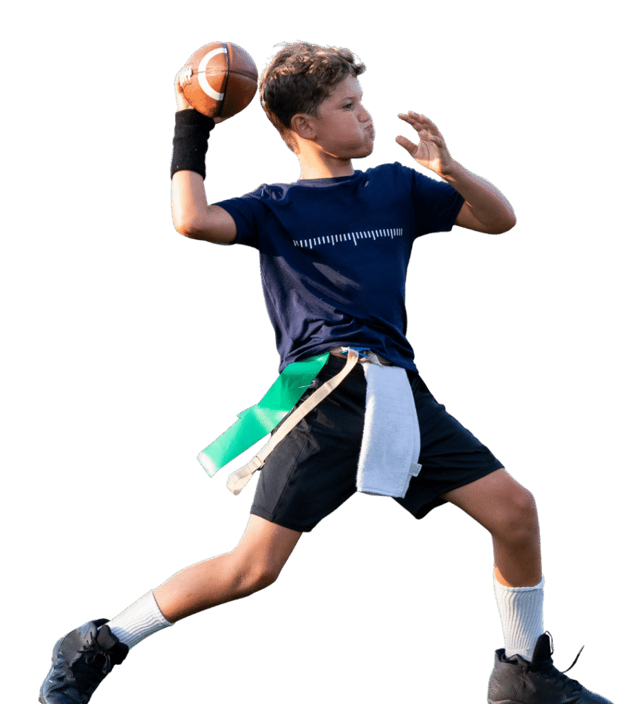 Boy Throwing Football